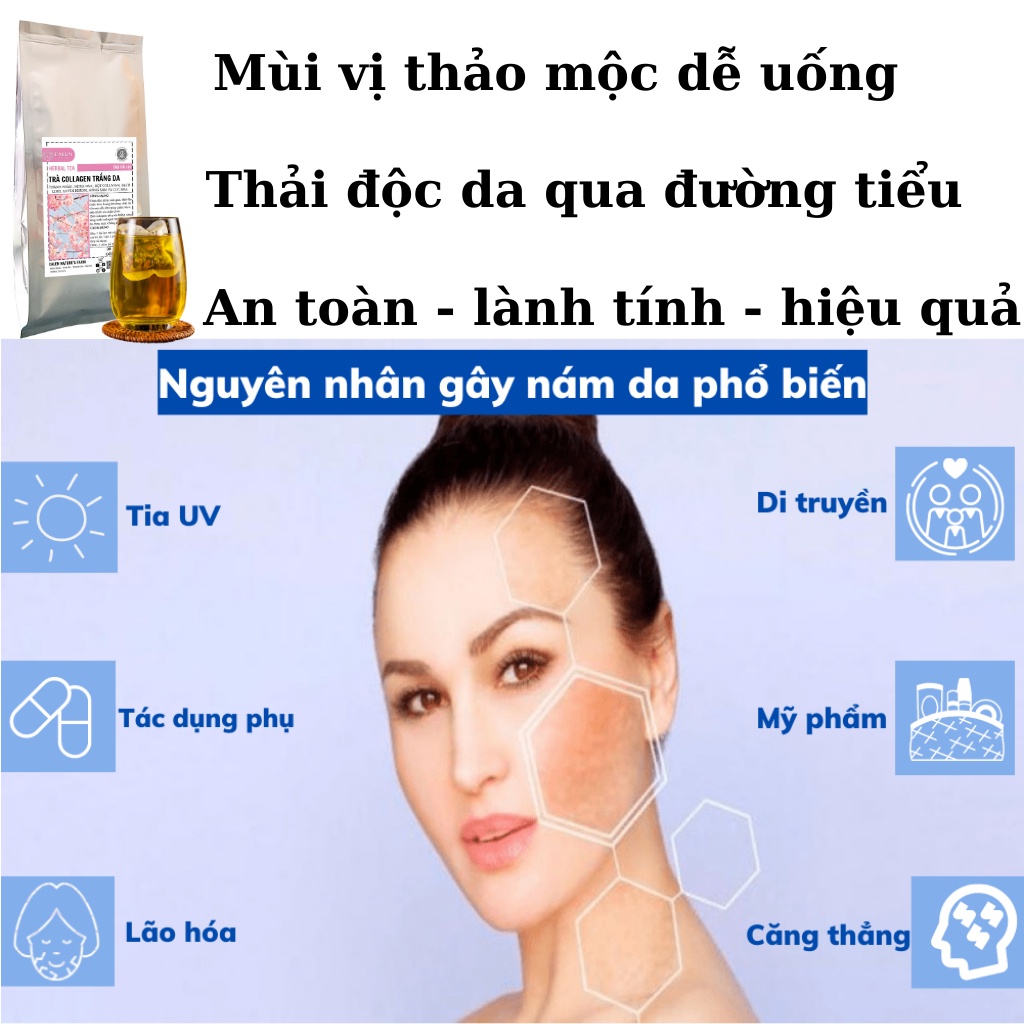 [Trà dưỡng nhan bổ khí ] Trà trắng da Calen Nature Farm dưỡng khí huyết hồng hào, cân bằng nội tiết tố nữ bổ thận nữ
