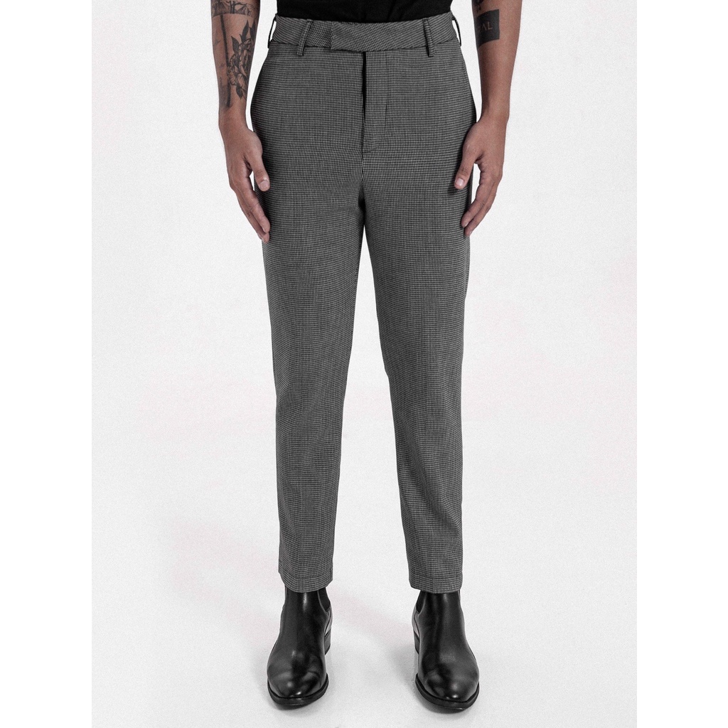 Quần Âu Nam Light Grey Dáng Slim Fit Light Grey Strap Pants V VRCL