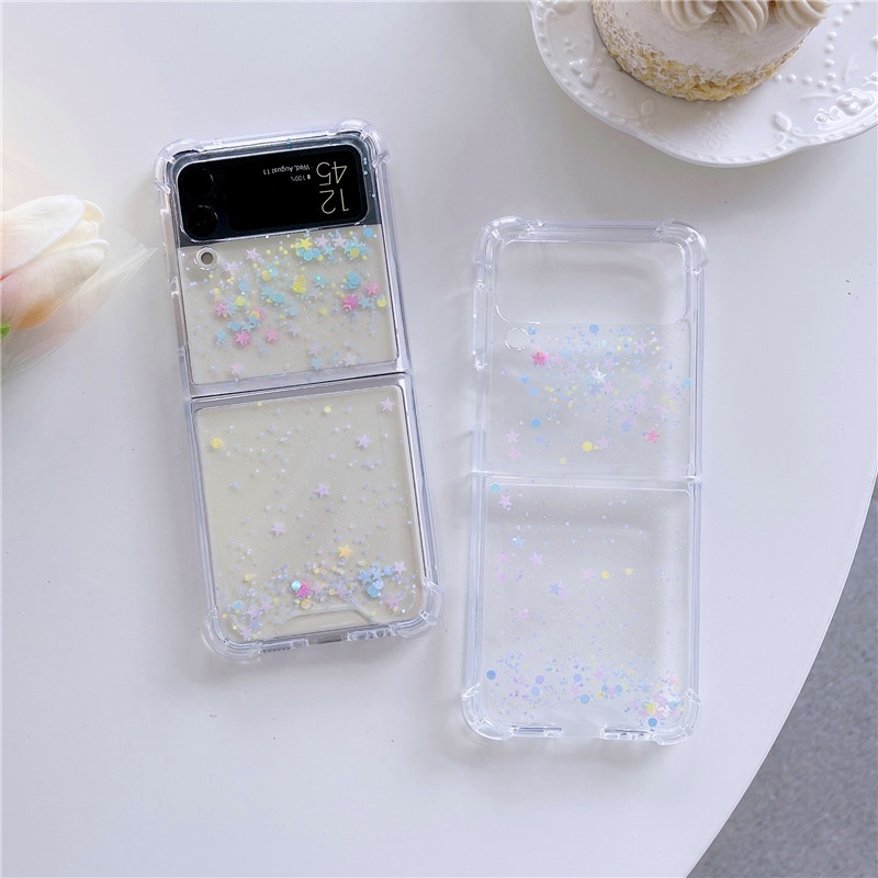 Ốp Điện Thoại Epoxy Chống Sốc Lấp Lánh Cho Samsung Galaxy Z Flip 4 Z Flip 3 5G Z Flip 4 Zflip3 Z Flip4 Z Flip 3