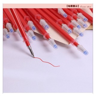 Bộ 10 Ruột Bút bi mực gel ĐEN - ĐỎ - XANH - NÂU - CAM ngòi 0.5 - 0.8 - 1.0 🌻