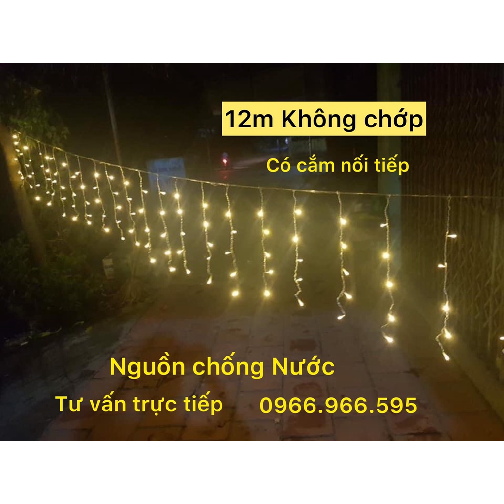 Dây Đèn led rèm trang trí 12m x0.6m Điểm Sao Băng, dây bóng đèn treo ...