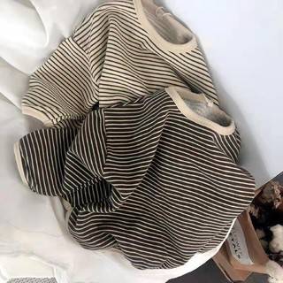 Áo len dài tay trẻ em Áo Hoodie sọc mùa thu trẻ em Áo nỉ thời trang Hàn Quốc