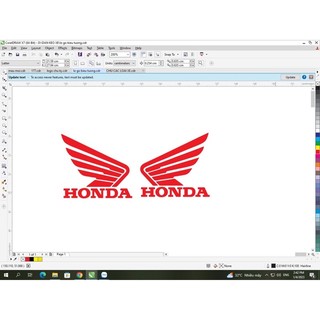 1 cặp tem cánh chim honda dán xe