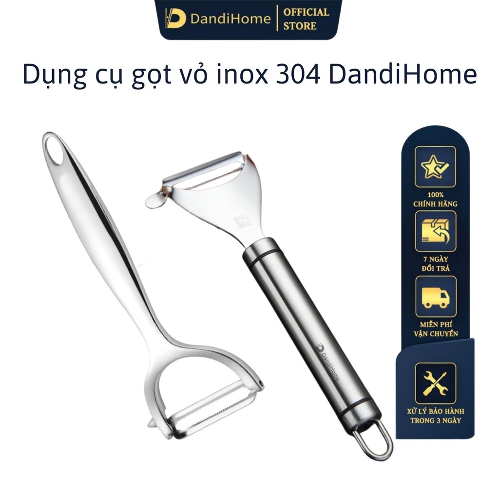 [Sale] Dụng cụ gọt vỏ inox 304 DandiHome cao cấp