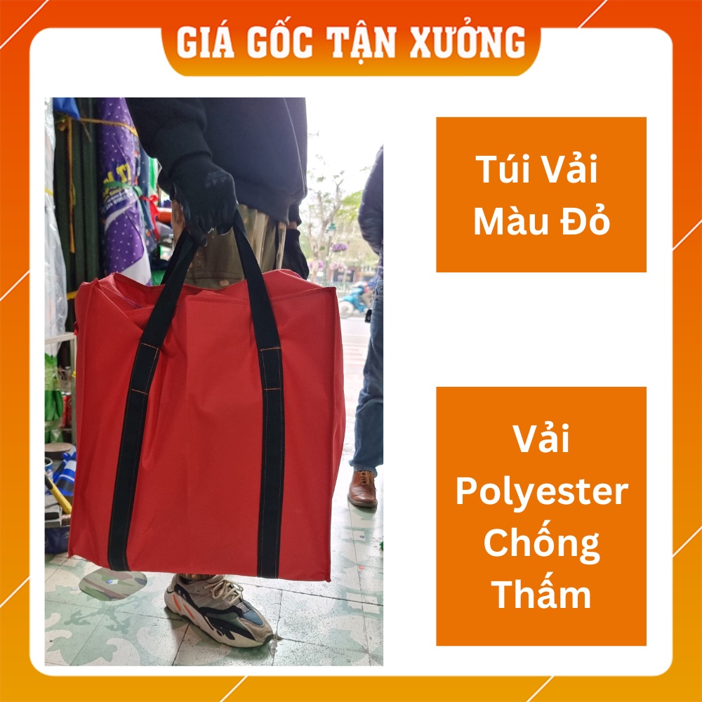[Sản Xuất Theo Yêu Cầu] Túi Vải Chống Thấm Có Khóa Kéo