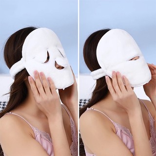 Khăn mặt nạ chườm nóng, khăn bông đắp mặt, ủ ấm, xông hơi làm nóng, thư giãn, dãn nở lỗ chân lông.