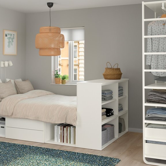 Ảnh GALLOTTI, Giường ngủ đa năng kèm Kệ sách, 1m4 BED_008, 140x244x103cm, Giường ngủ gỗ Scandi Home 2