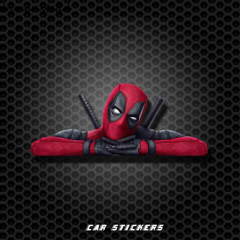 Hl Miếng Dán Trang Trí Xe Hơi / Mũ Bảo Hiểm Chống Thấm Nước Họa Tiết Hoạt Hình Deadpool