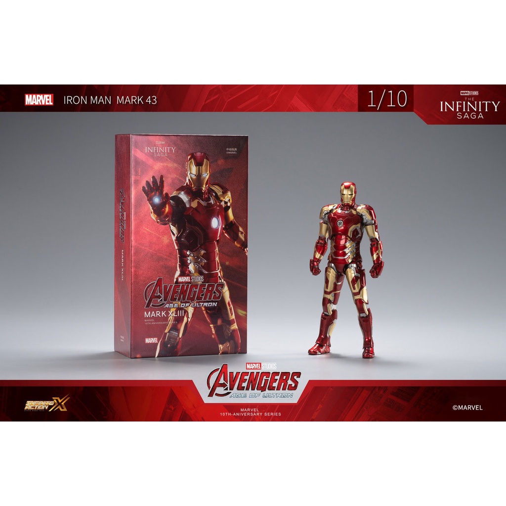 Mô hình Marve Iron Man Mark 43 (MK43) tỉ lệ 1/10 - Chính hãng ZD Toys ...