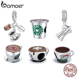BAMOER Hạt Bạc 925 Hình Ly Cà Phê Thời Trang
