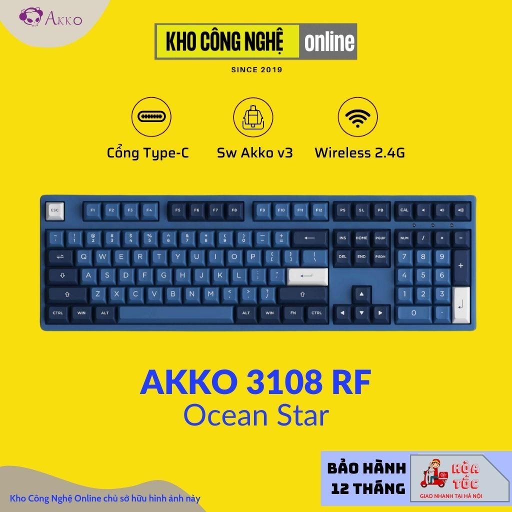 Bàn phím cơ AKKO 3108 RF Ocean Star (2.4Ghz / AKKO sw v3) - Hàng chính ...