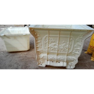 Khuôn chậu vuông rộng 70 cm chân liền nhựa abs dày dặn