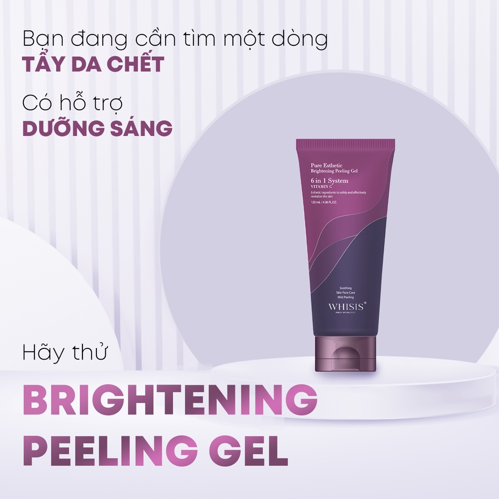 Ảnh Combo 2 Tẩy Tế Bào Chết Da Mặt Vitamin C 6in1 Hàn Quốc WHISIS Pure Esthetic Brightening Peeling Gel Sáng Đều Màu Da 1