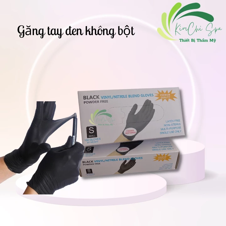 Găng tay y tế đen không bột siêu dai | Bao tay y tế không bột