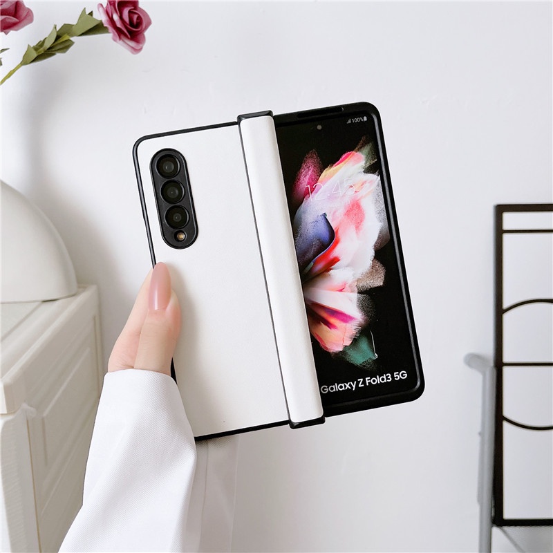 Ốp Điện Thoại Da PU Sang Trọng Chống Sốc Cho Samsung Galaxy Z Fold 3 Z Fold 4 5G Z Fold3 Z Fold4