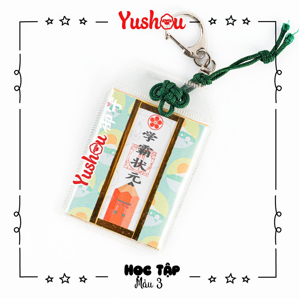 Túi Phước Yushou Học Tập Mẫu 3 - Kiểu Omamori Nhật, Có sẵn, Quà tặng ý nghĩa.