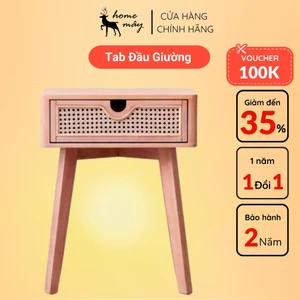 Tab Đầu Giường Mây Tre Đan Cao Cấp HOME MÂY - Trang Trí Phòng Ngủ Không Gian Vintage