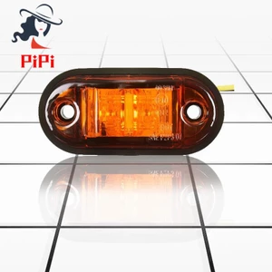 Đèn LED 2 Bóng 12V / 24V Ánh Sáng Vàng Hổ Phách Gắn Hông Xe Hơi / Xe Tải