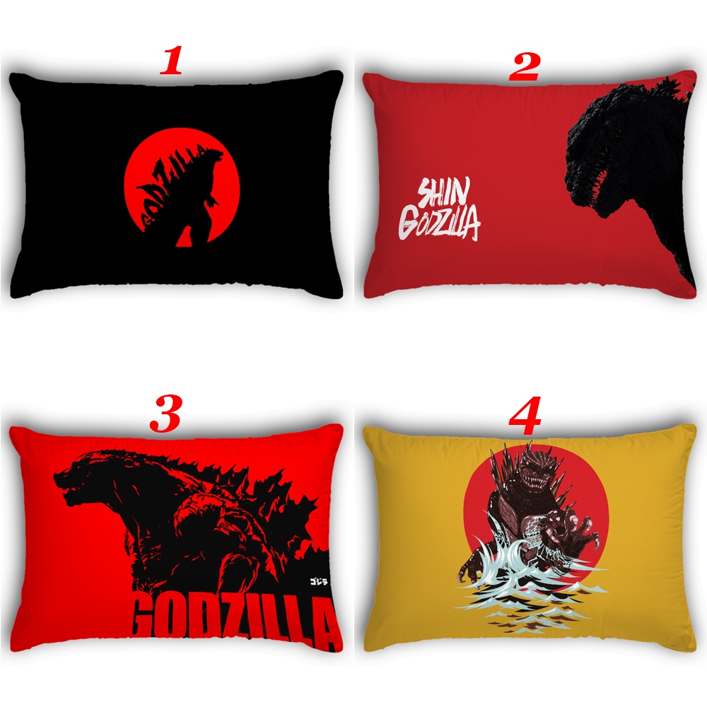 Vỏ Gối Đơn Hình Chữ Nhật In Hình Godzilla Polyeste Trang Trí Nhà Cửa (Không Kèm Lõi)