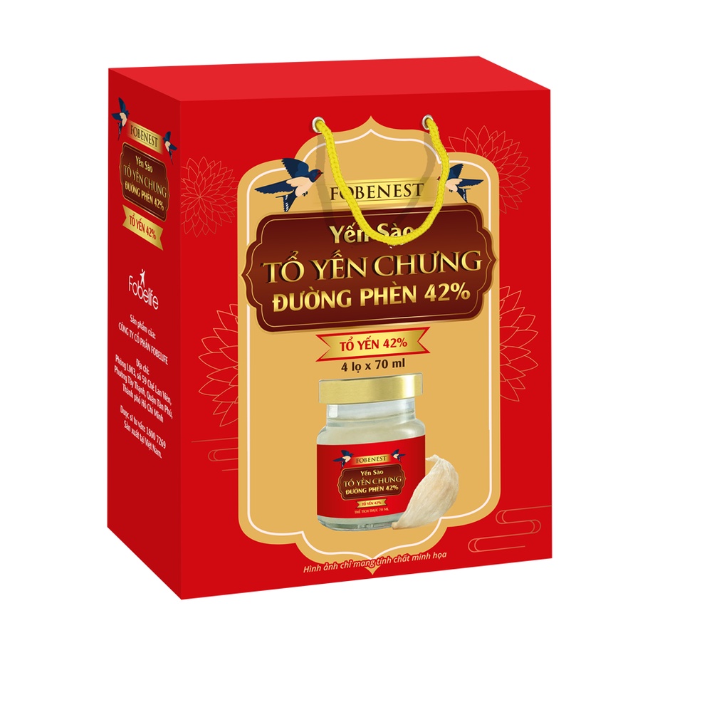 Hộp Yến Sào Fobenest Fobe 42% Yến Bồi Bổ Cơ Thể N1 - Lọ 70ml