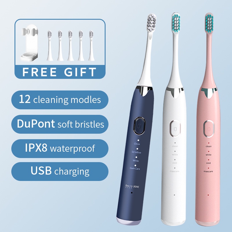 Ảnh Bàn Chải Đánh Răng Điện Tử sonic 6 Đầu Thay Thế + 1 Giá Đỡ 1
