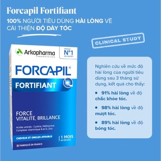Viên uống Arkopharma Forcapil Fortifiant hỗ trợ tóc, móng chắc khỏe (60 viên)