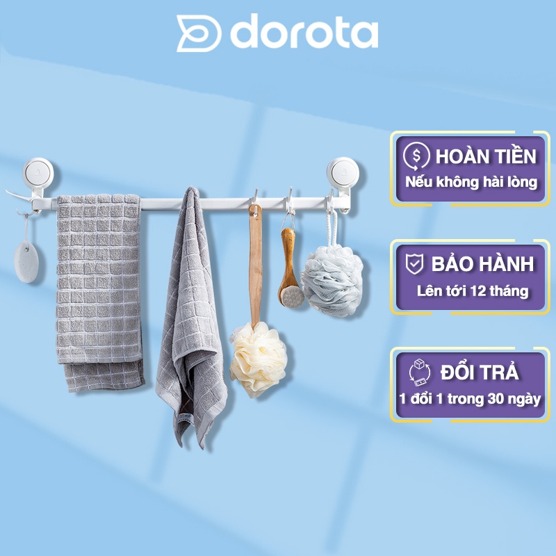 Kệ nhà tắm dán tường DOROTA giá để bếp đa năng treo khăn Towel Rack không cần khoan AW556