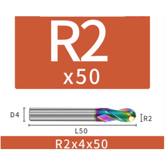 Dao phay cầu Nhôm - Nhựa phủ DLC R0.5-R1-R1.5-R2-R3-R4-R5 Stabila ...