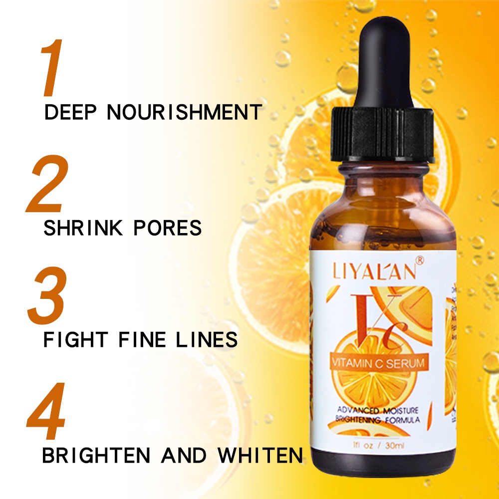 Ảnh Serum LIYALAN vitamin C dưỡng ẩm làm trắng da se khít lỗ chân lông loại bỏ tàn nhang chống lão hóa chuyên dụng 30ml 3
