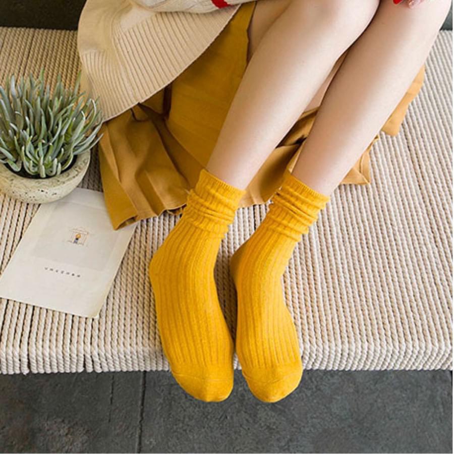 Tất Cao Cổ Nam Vớ Cao Cổ Nữ Vintage Thể Thao Gân Tất Vớ Cổ Cao Nữ Vớ Cổ Cao Nam Cotton Cao Cấp Horizon