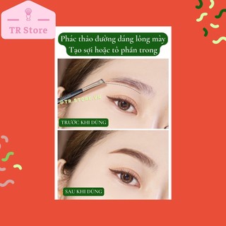Cọ kẻ mắt và chân mày Gecomo nguyên khối trang điểm mắt chuyên nghiệp