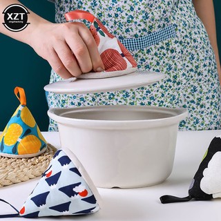 Găng tay cách nhiệt tam giác chống bỏng mũ nồi và bịt tai nồi nhà bếp tay cầm nồi hầm sắt găng tay cách nhiệt