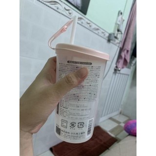 Cốc Uống Nước Có Nắp Đậy Cắm Ống Hút Kokubo Nắp Hồng Nhật Bản (500ml)
