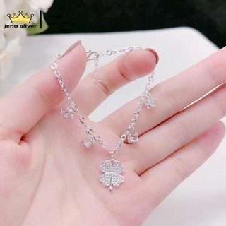 lắc tay cỏ 4 lá , may mắn , an nhiên , vẻ đẹp tự nhiên - jena sliver
