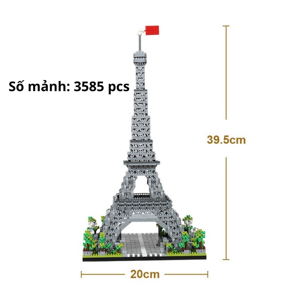 Đồ chơi lắp ráp xếp hình kỳ quan thế giới Có sách hướng dẫn ghép [Cực lớn 5500 chi tiết]