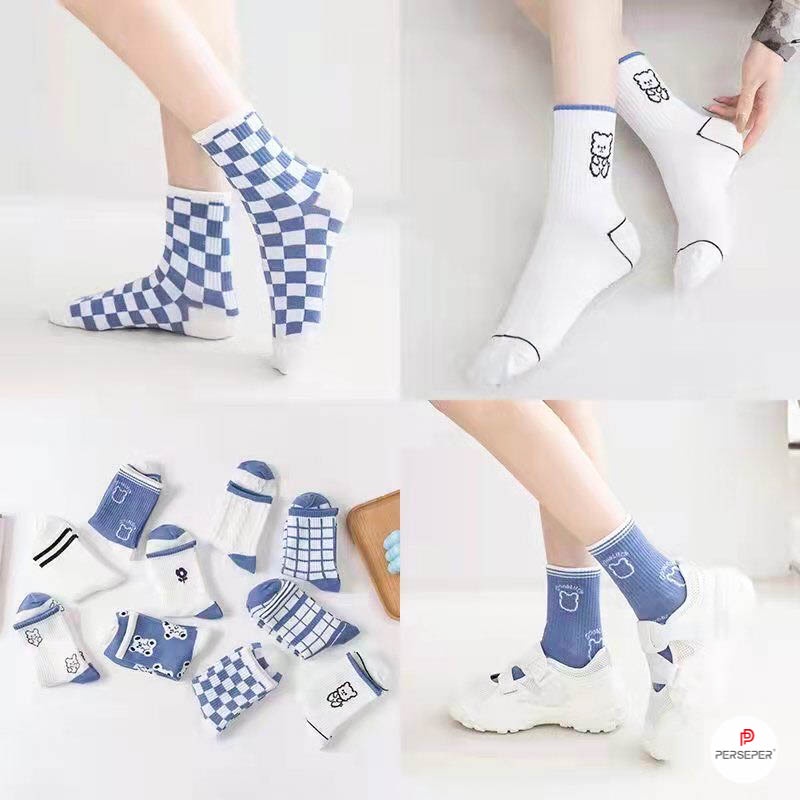 Tất vớ cổ cao nữ chất liệu vải Hàn chống hôi chân - Ekiu Shop