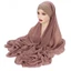 Jifang Khăn Choàng Cổ Chiffon Màu Trơn Kiểu Chéo WJ927