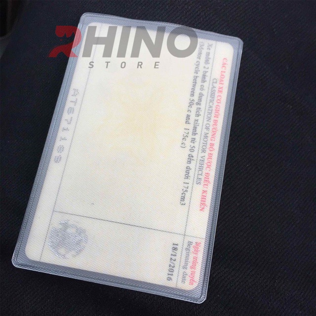 Ảnh Bọc đựng thẻ căn cước công dân, bằng lái xe, atm Rhino C101 trong suốt 2