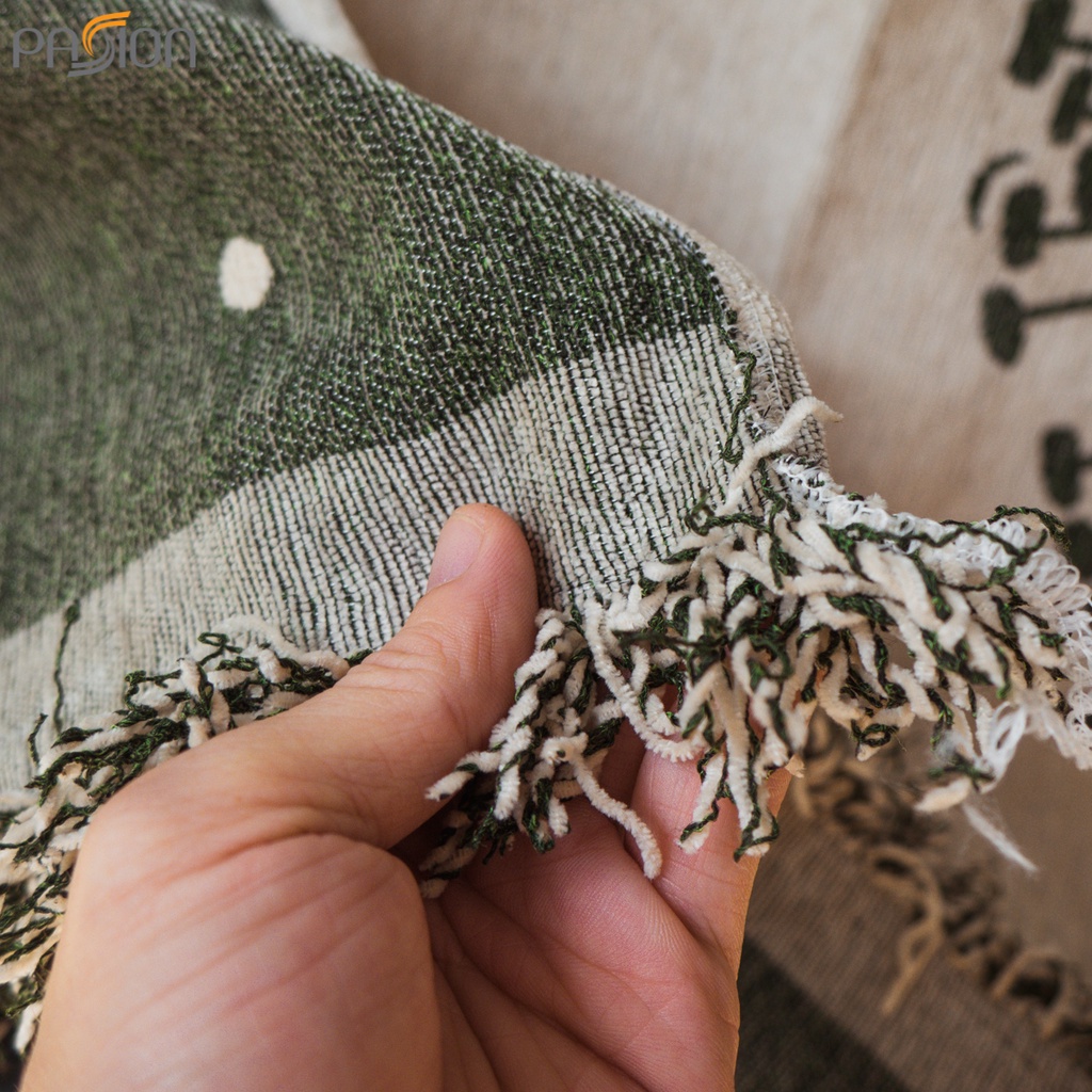 Chăn Phủ Trang trí ghế Sofa Nhung Chenille Jacquard Nhiều Mẫu Đơn Giản Sang Trọng