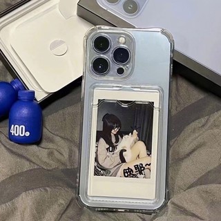 Ốp điện thoại tpu chống sốc có ngăn đựng thẻ tiện lợi cho iPhone 11 12 13 14 15 Pro Max Plus Mini Plus X XR XS Max ct196