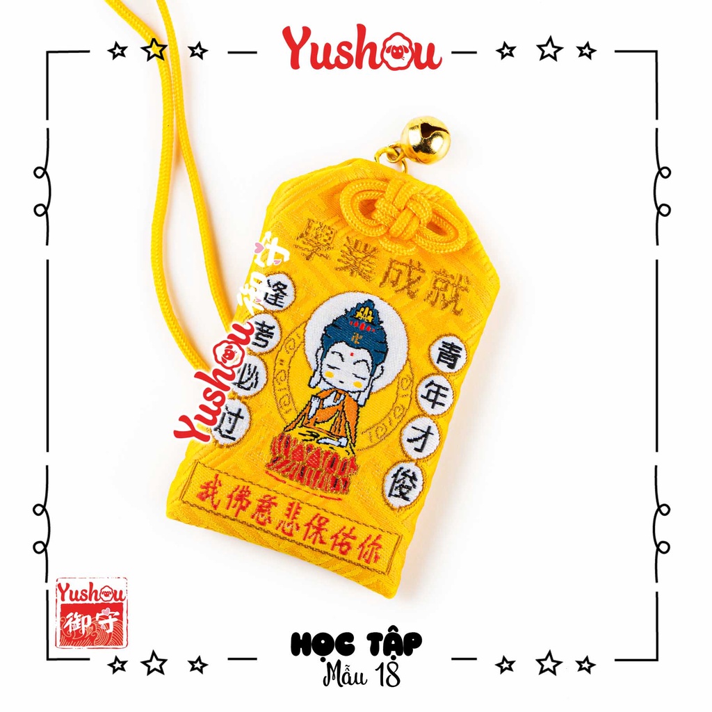Túi Phước Yushou Học Tập Pháp Hoa Tự - Kiểu Omamori Nhật, Có sẵn, Quà tặng ý nghĩa