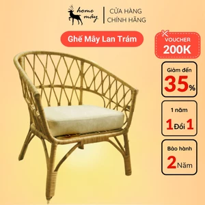 Ghế đọc sách mây tự nhiên 100% - HOME MÂY mây chà vỏ cao cấp