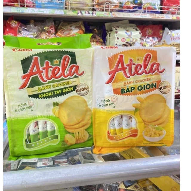 Bánh Quy Crackers Libra Atela Vị Khoai Tây/ Ngô Bịch 228g (12gói x19g ...
