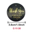 ST2 2.5cm 500 Cái / cuộn Nhãn Dán Tùy Chỉnh - Nhãn Dán Cảm Ơn Màu Hồng Đen bronzing Nhãn Dán Nhãn Cưới Tiệc Sinh Nhật