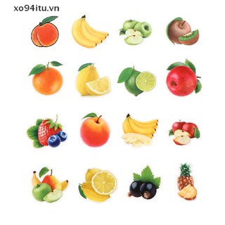 Set 50 Sticker Dán Trang Trí Tủ Lạnh Hình Trái Cây Xinh Xắn