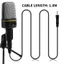 Mic điện dung Studio có dây 3,5 mm SF-920 có chân đế ba chân cho máy tính để bàn