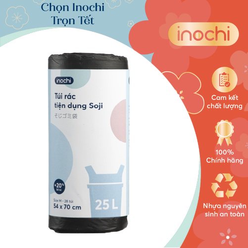 [LIFEMC11M2ADP -12% đơn 250K] Túi rác tiện dụng Inochi - Soji 25L x 28 ...