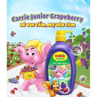 Tắm gội toàn thân Carrie Junior Hương Cherry 700g