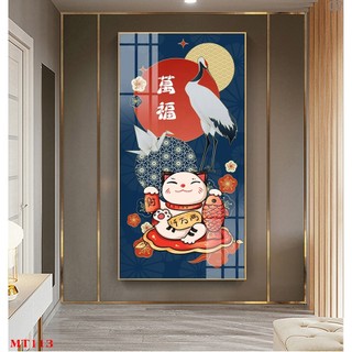 Tranh Treo Tường Mèo Nhật Bản 2025 - Tranh Laminate Tráng Gương