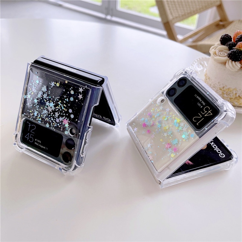 Ốp Điện Thoại Epoxy Chống Sốc Lấp Lánh Cho Samsung Galaxy Z Flip 4 Z Flip 3 5G Z Flip 4 Zflip3 Z Flip4 Z Flip 3
